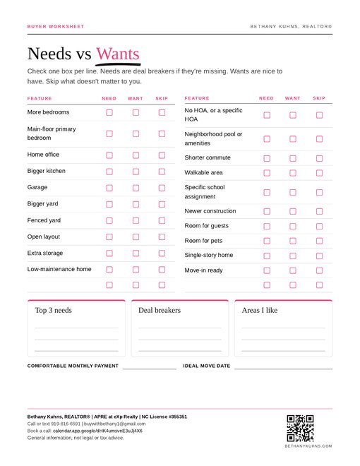 Needs vs Wants Worksheet cover